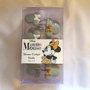 Disney Minnie Mouse 12-pack Shower Curtain Hooks / Rings - Disney Store - NIB